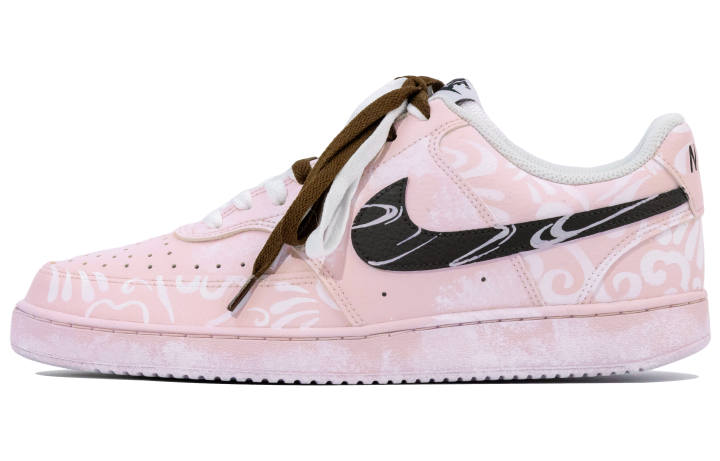 Nike Nike Court Vision 1 Skateboard Shoes Unisex Low Top Black/Pink/Green