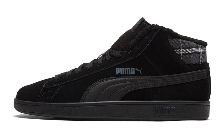PUMA Smash V2 Mid Wtr Fleece Black Mid Board Shoes