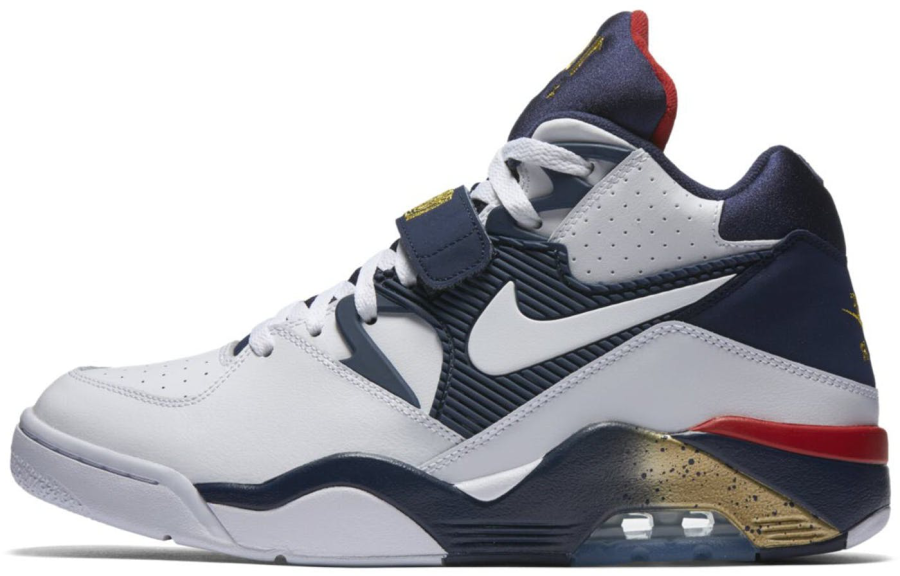 Nike Nike Air Force 180 Olympic Air Cushion Mid top Skateboard Shoes Men's Olympic Blue 2016