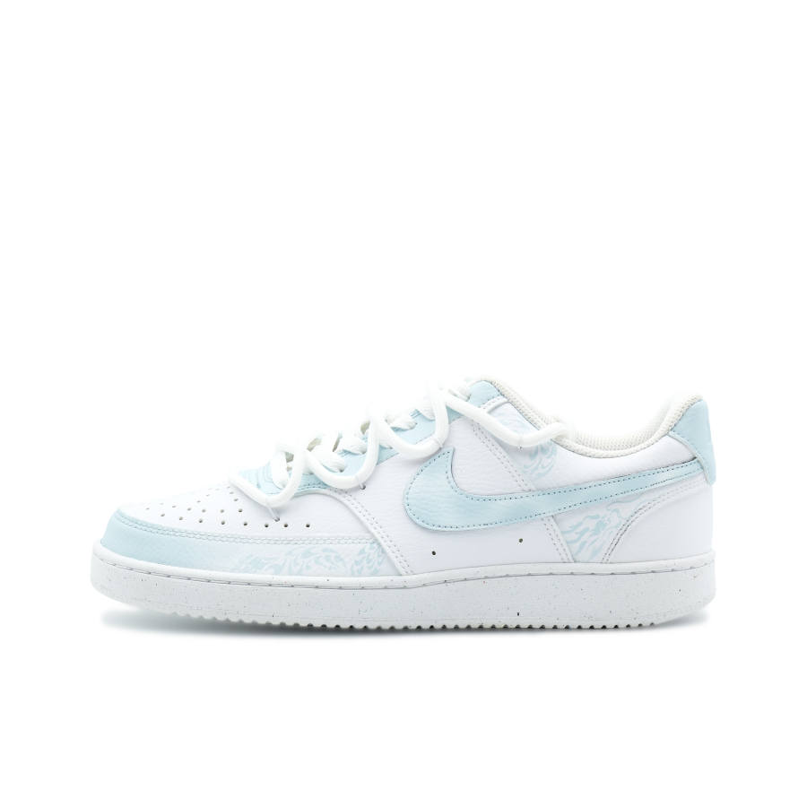Nike Nike Court Vision 1 Kunlun Ice Yi Slip Resistant Abrasion Resistant Low top Skateboard Shoes Unisex White Blue