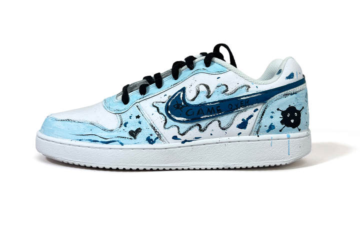 Nike Nike EBERNON Small Coal Ball Coverage Slip Resistant And Abrasion Resistant Low top Skateboard Shoes Men's Blue