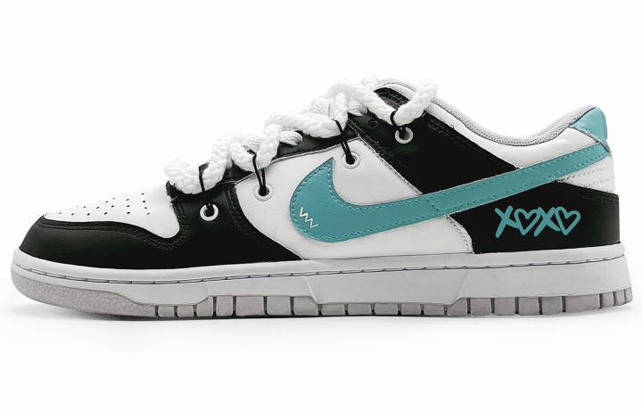Nike Nike Dunk EIGHT% Xoxo Cushioning, Wear Resistant Low top Skateboard Shoes Men's Black Green