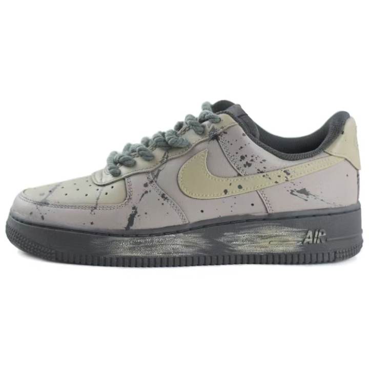 Nike Nike Air Force 1 Slip Resistant Low top Skateboard Shoes Women's Gray