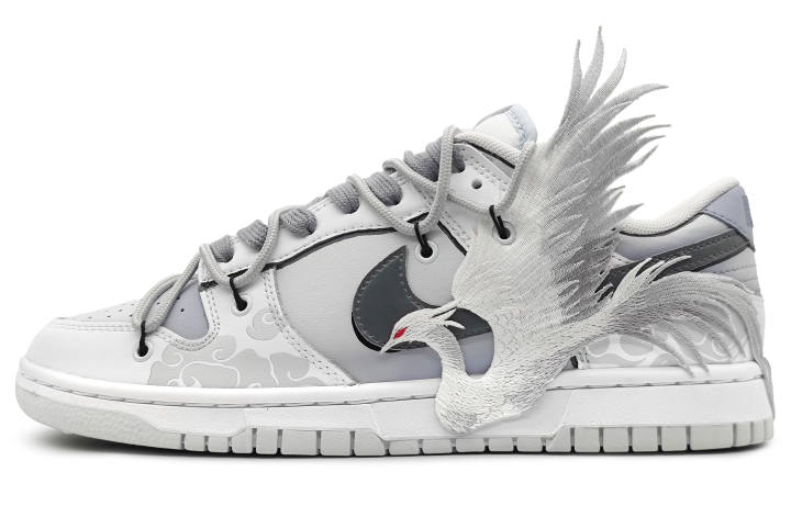 Nike Nike Dunk Low top Skateboard Shoes Men's Gray White