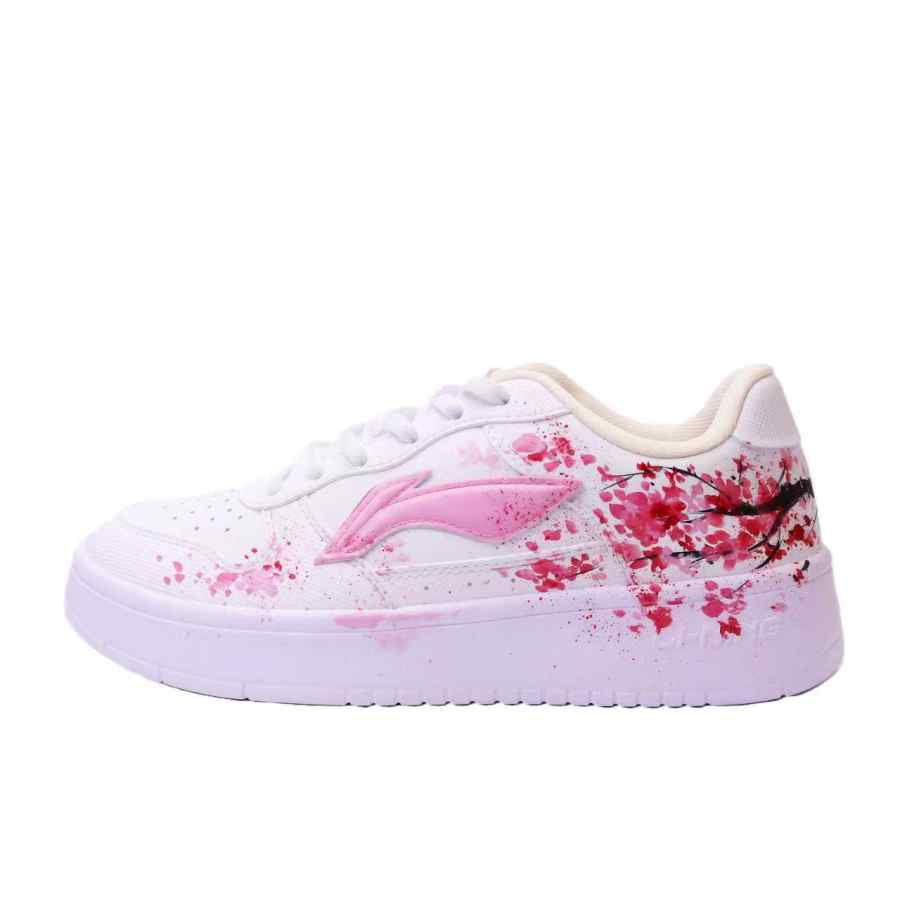 Li-Ning Li Ning Floating Boat Abrasion Resistant And Breathable Waterproof Low top Skateboard Shoes Unisex Light Red Pink