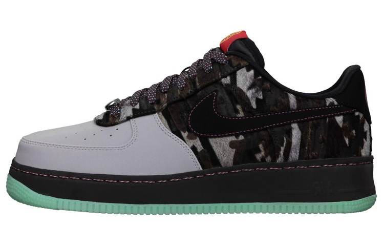 Nike Nike Air Force 1 Year Of The Horse Slip Resistant Slip Resistant Low top Skateboard Shoes Men's Black Gold