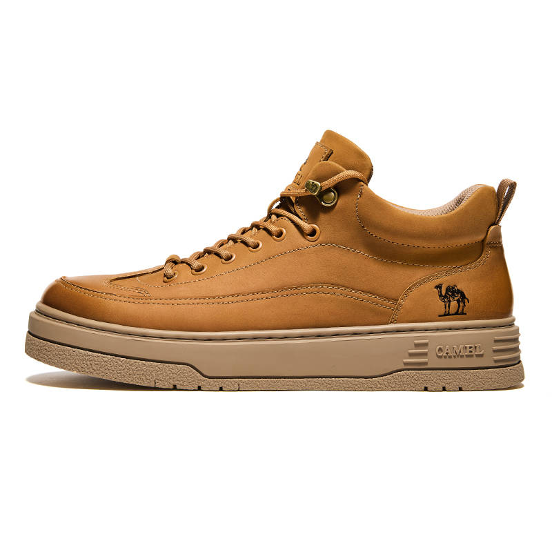 CAMEL Coffee Bean Loafers High top Skateboard Shoes Men's