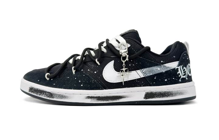 Nike Nike SB Alleyoop Slip Resistant Abrasion Resistant Low top Skateboard Shoes Unisex Black White