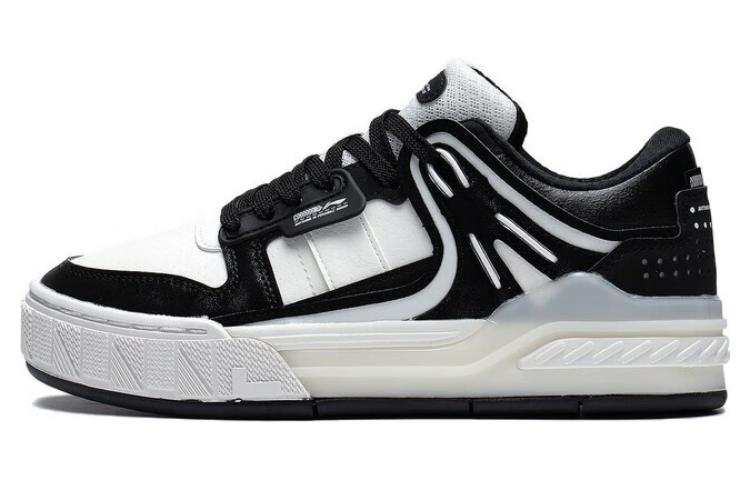 Li-Ning Li Ning Morning Glow Morning Glow Height Increasing Low top Skateboard Shoes Women's White Black