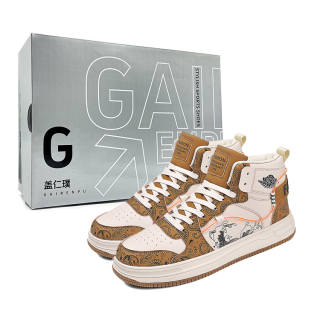 GAIRENPU Microfiber Leather Mid top Skateboard Shoes Men's
