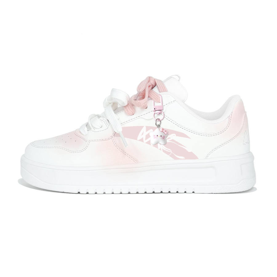 Anta Easy Abrasion Resistant Lightweight Wear resistant And Lightweight Low top Skateboard Shoes Women's White Pink
