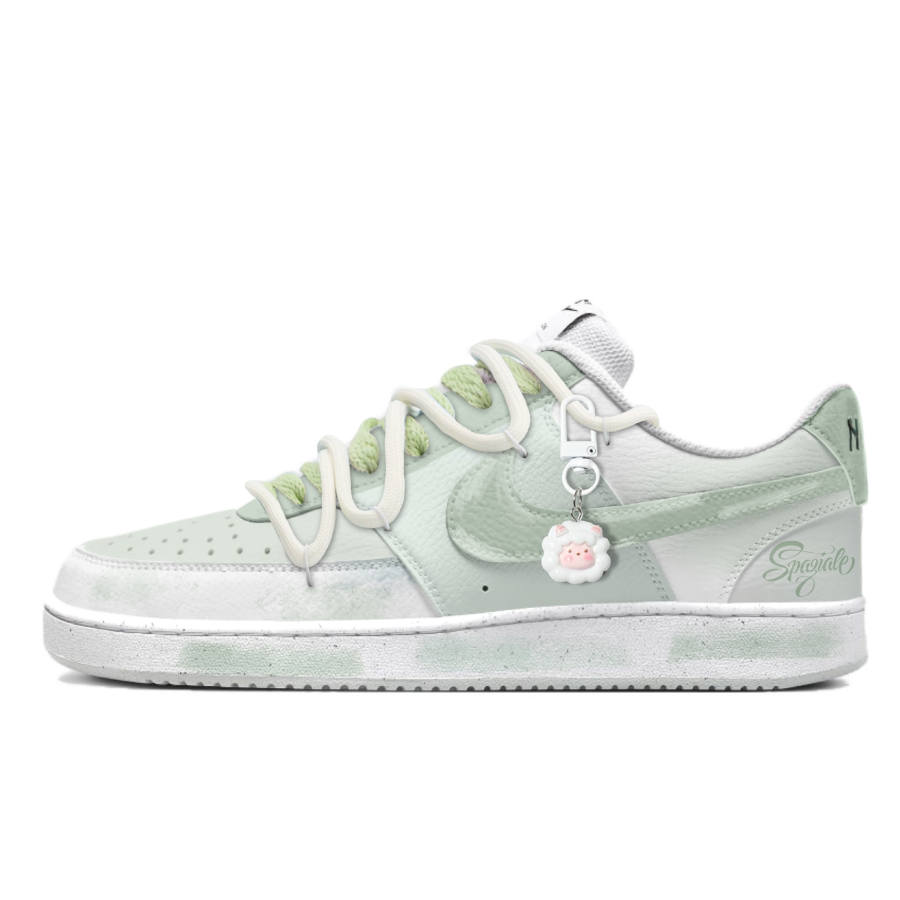 Nike Nike Court Vision 1 Freedom Panda, Sheep Story Slip Resistant Abrasion Resistant Low top Skateboard Shoes Men's Green