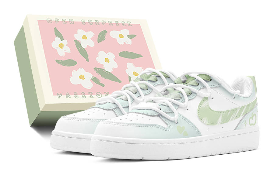 Nike Nike Court Borough Couple's, Summer Refresh, Sugar Apple, Trendy Travel Outfits Low top Skateboard Shoes Women's
