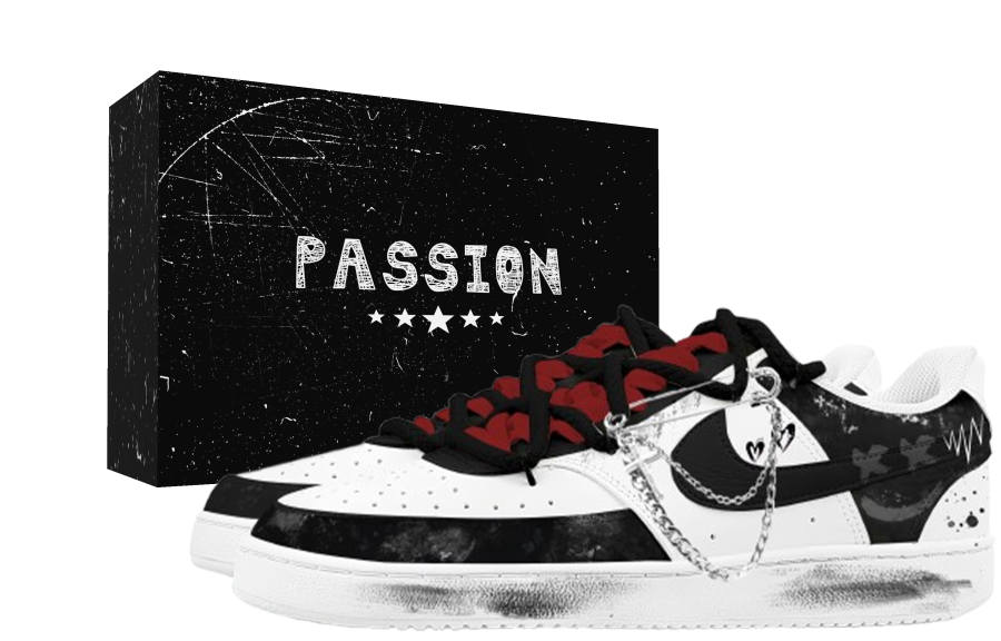 Nike Nike Court Vision 1 Ink Splatter Star Red Box Abrasion Resistant Abrasion Resistant Low top Skateboard Shoes Unisex