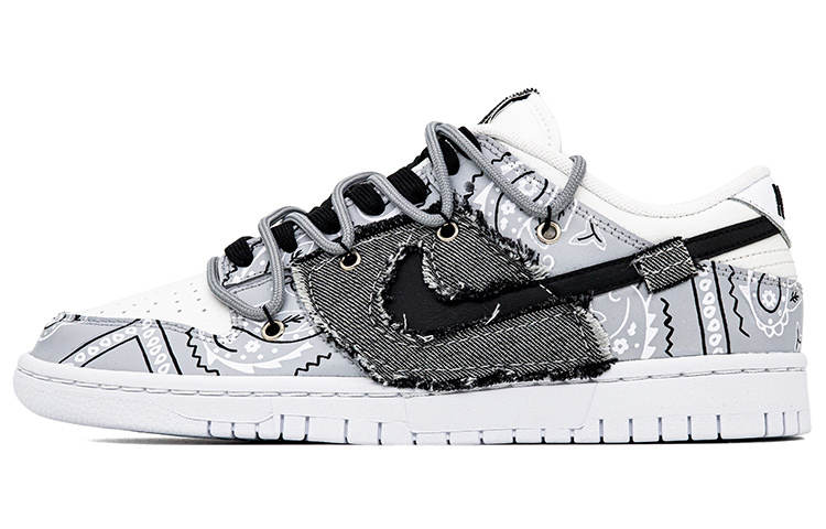 Nike Nike Dunk Slip Resistant, Abrasion Resistant, Lightweight Low top Skateboard Shoes Men's Gray Black White
