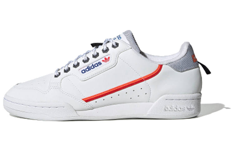 Adidas Originals Continental 80 Low top Skateboard Shoes Men's White Orange