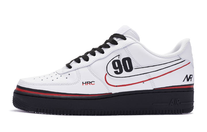Nike Nike Air Force 1 Low 811 Manufacturing Low top Skateboard Shoes GS Black Red White