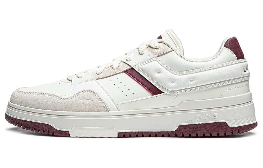 Li-Ning Li Ning Tianji 2.0 Slip Resistant, Abrasion Resistant, Lightweight, Breathable Low top Skateboard Shoes Men's White Red