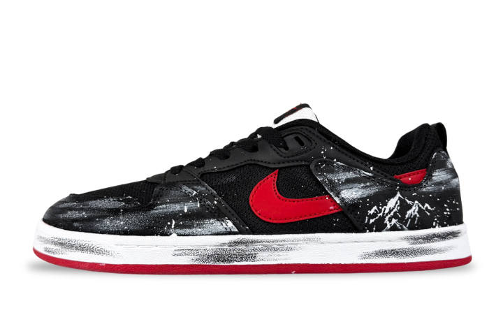 Nike Nike SB Alleyoop Snowfall Abrasion Resistant Abrasion Resistant Low top Skateboard Shoes Men's Black Red