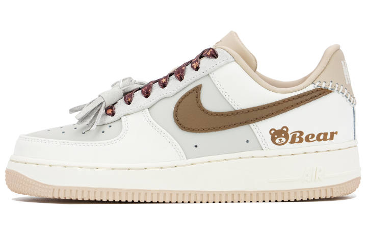 Nike Nike Air Force 1 Slip Resistant Abrasion Resistant Low top Skateboard Shoes Women's White