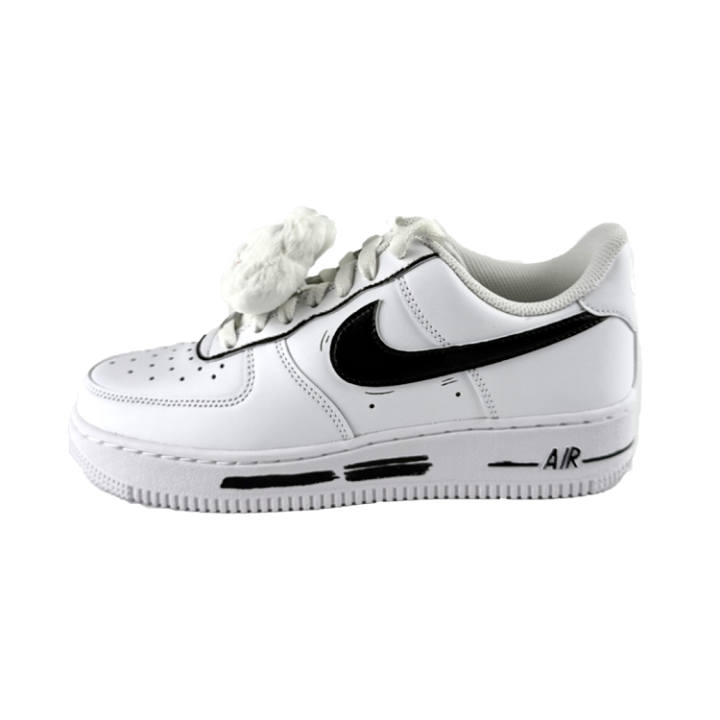 Nike Nike Air Force 1 Abrasion Resistant Abrasion Resistant Low top Skateboard Shoes Unisex Black White