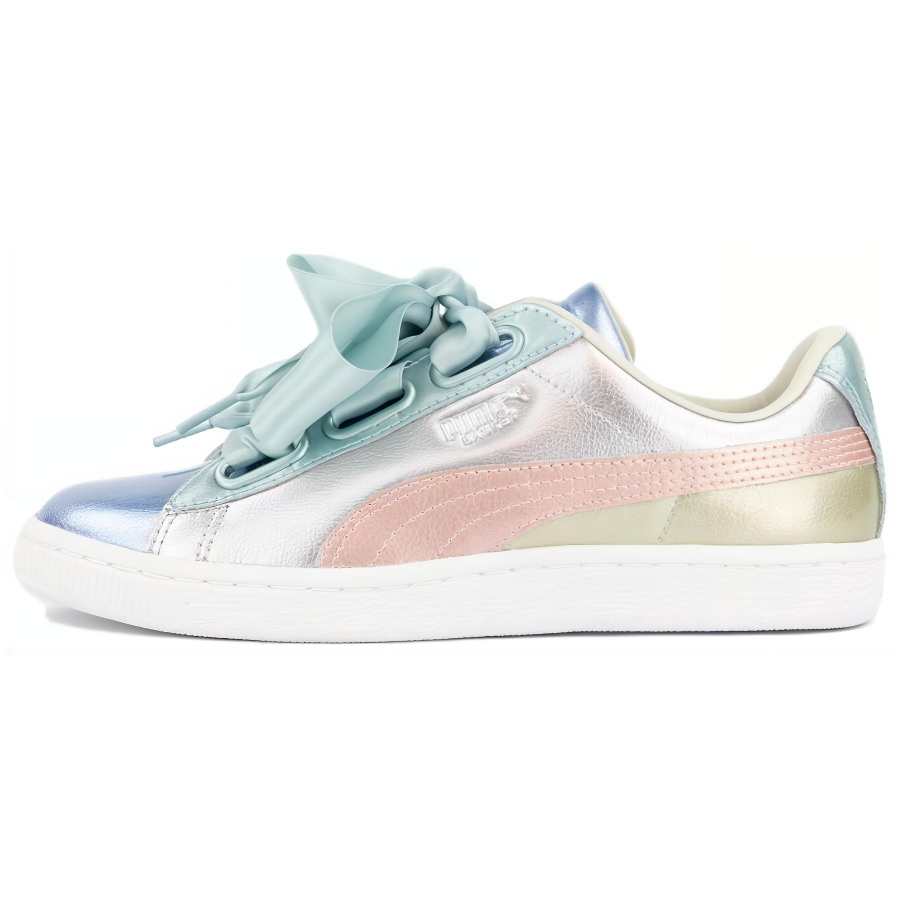 PUMA Basket Low top Skateboard Shoes Women's Silver