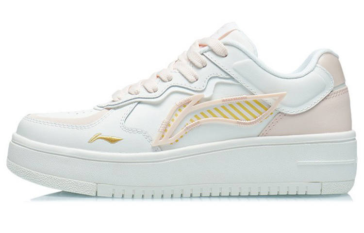 Li-Ning Li Ning Rising Phoenix Synthetic Leather Abrasion Resistant Low top Skateboard Shoes Women's Cloud Pink