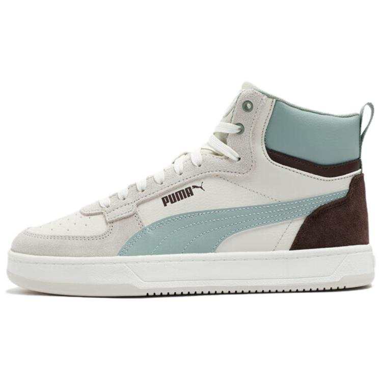 PUMA Caven 2.0 Abrasion Resistant Mid top Skateboard Shoes Unisex White Green Brown