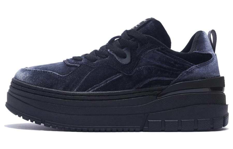 Li-Ning Li Ning Wave Platform Textile, Suede Slip Resistant, Abrasion Resistant, Lightweight, Height Increasing Low top