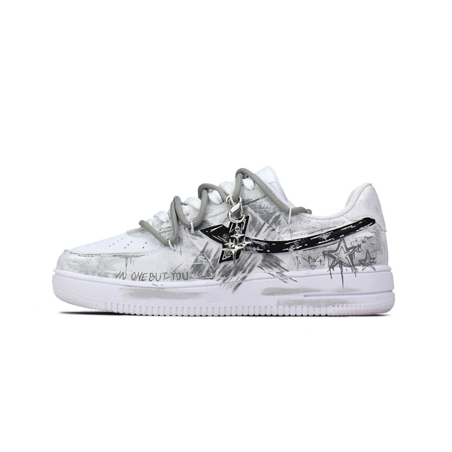 XTEP Air Force 1 Slip Resistant Abrasion Resistant Low top Skateboard Shoes Men's Gray
