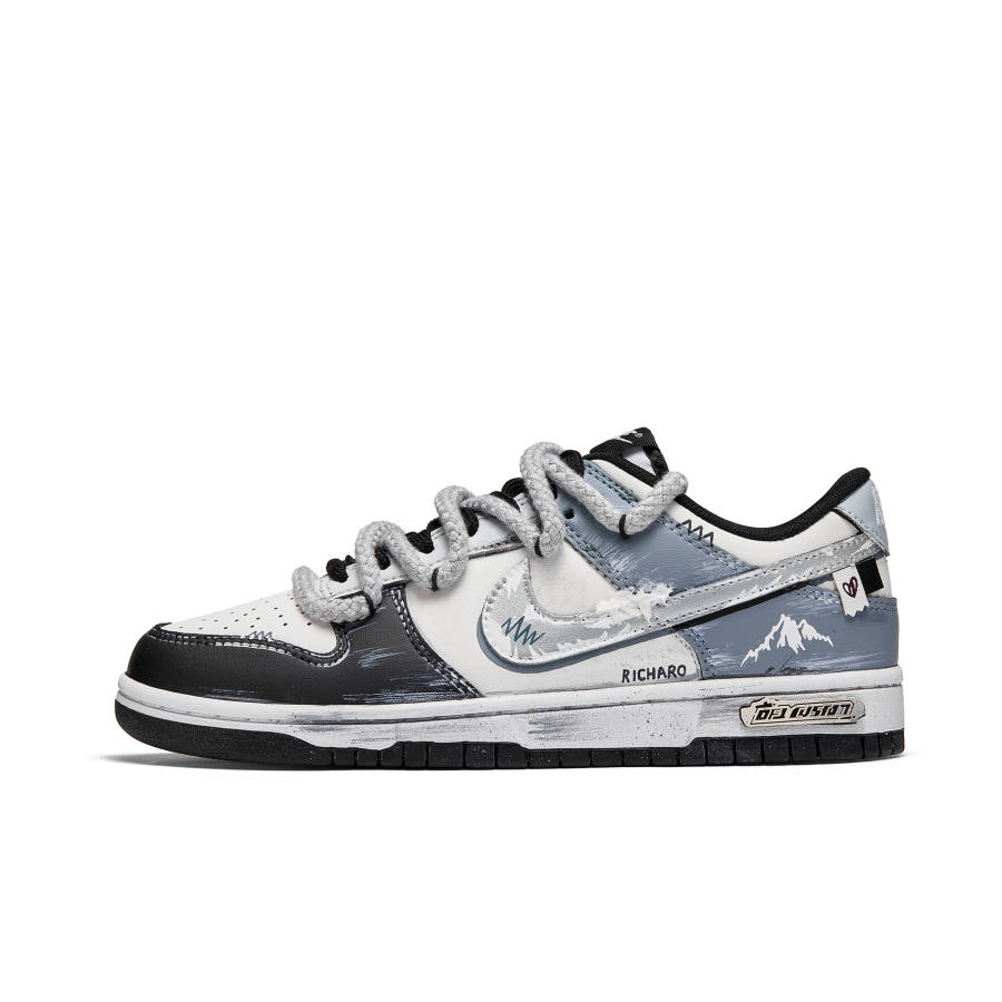 Nike Nike Dunk Silent Iceberg Leather Abrasion Resistant Abrasion Resistant Low top Skateboard Shoes Unisex Blue White