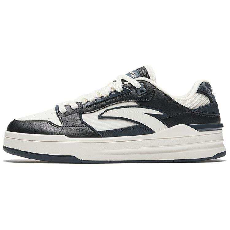 Anta Street Lite Slip Resistant Abrasion Resistant Low top Skateboard Shoes Men's Black White