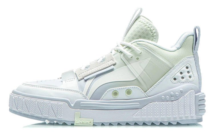 Li-Ning Li Ning NO.258 New Journey Abrasion Resistant Breathable Mid top Skateboard Shoes Women's Freshwater Green