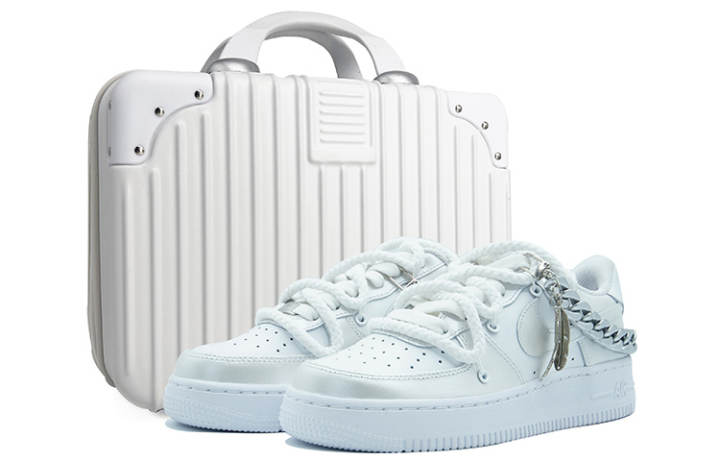 Nike Nike Air Force 1 Low '07 Air Force 1 Low top Skateboard Shoes Men's White Silver
