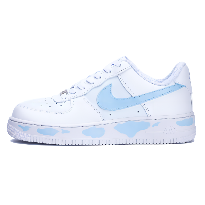 Nike Nike Air Force 1 Low top Skateboard Shoes Women's White Blue
