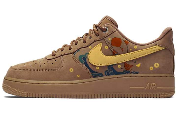 Nike Nike Air Force 1 Skateboard Shoes Unisex Low Top Brown/Black