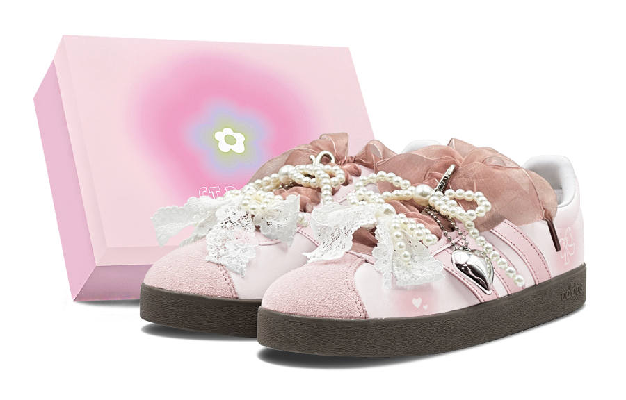 Adidas Adidas VL COURT 2.0 Butterfly Shadow, Girly, Pearl Charm, Detachable, Sweet Pink, Versatile