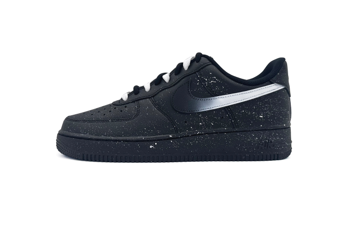 Nike Nike Air Force 1 Slip Resistant Abrasion Resistant Low top Skateboard Shoes Unisex Black White