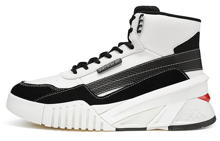 Kappa Coverage Slip Resistant Coverage Slip Resistant High top Skateboard Shoes Unisex Black White
