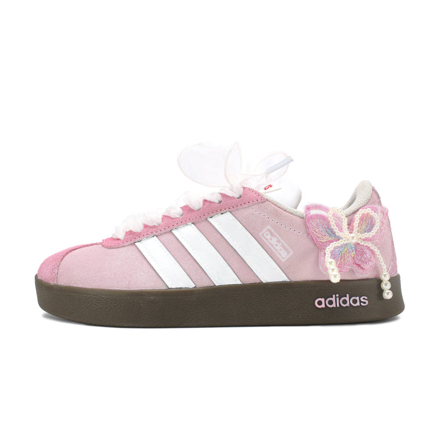 Adidas Adidas Slip Resistant Abrasion Resistant Low top Skateboard Shoes Unisex Pink White