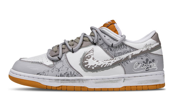 Nike Nike Dunk Apricot Branch White Abrasion Resistant Breathable Abrasion Resistant Breathable Low top Skateboard Shoes