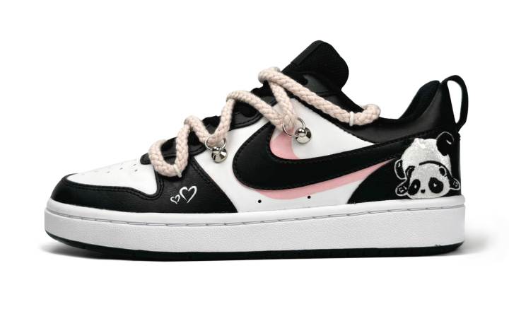 Nike Nike Court Borough Low top Skateboard Shoes Women's Black White Pink