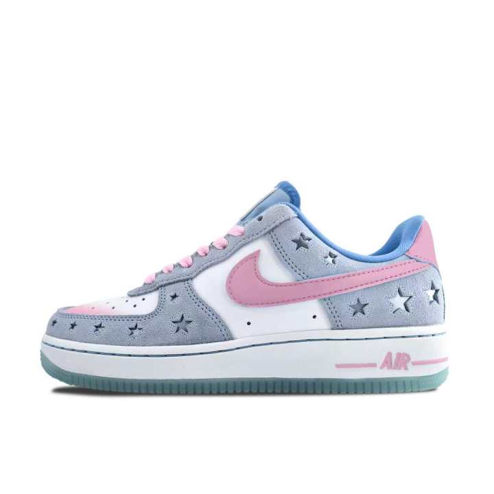 Nike Nike Air Force 1 Abrasion Resistant Abrasion Resistant Low top Skateboard Shoes Unisex Ice Blue