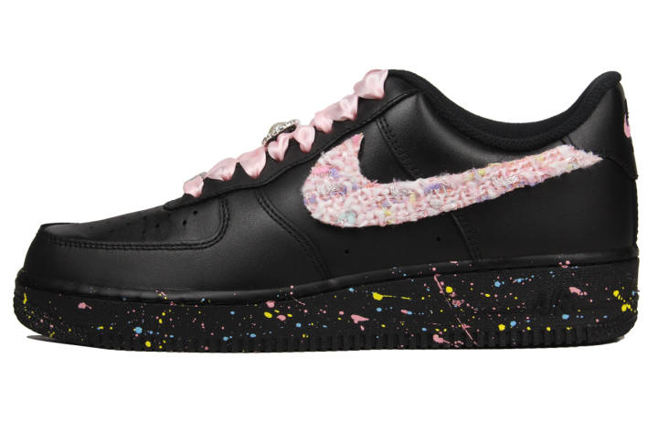 Nike Nike Air Force 1 Slip Resistant Low top Skateboard Shoes Unisex Black Pink