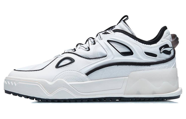 Li-Ning Li Ning CF FlashStar Slip Resistant Abrasion Resistant Low top Skateboard Shoes Men's White Black