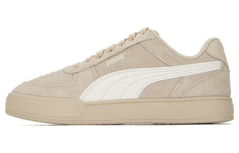 PUMA Caven Suede Abrasion Resistant Low top Skateboard Shoes Unisex Beige Brown