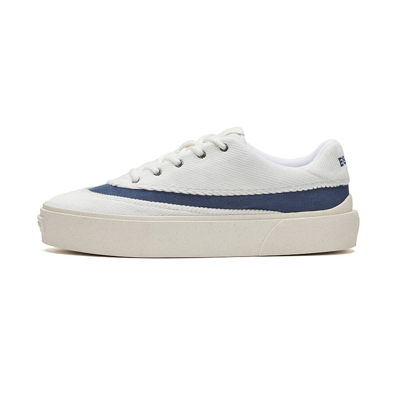 EQLZ EQUALIZER EQLZ EQUALIZER Fault Slip Resistant Abrasion Resistant Low top Skateboard Shoes Unisex Corduroy White