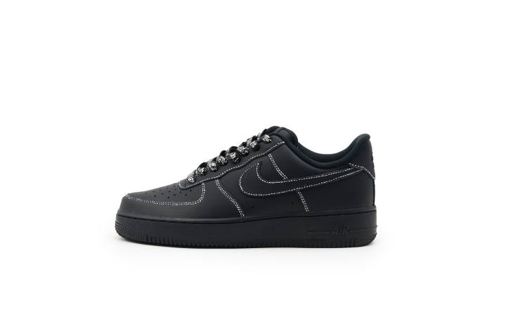 Nike Nike Air Force 1 Slip Resistant Abrasion Resistant Low top Skateboard Shoes Unisex Black White