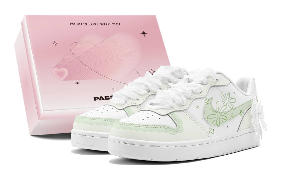 Nike Nike Court Borough Summer Travel, Dreamy Butterfly Flight Low top Skateboard Shoes GS Green