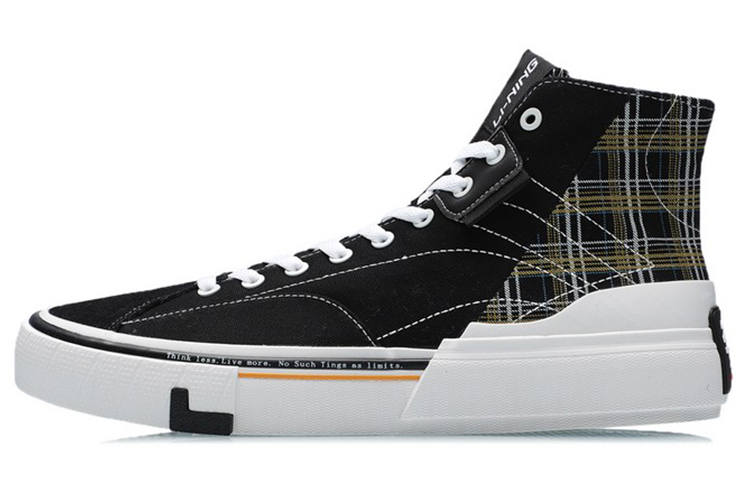 Li-Ning Li Ning Wave Skateboard Shoes Unisex High Top Black/Yellow